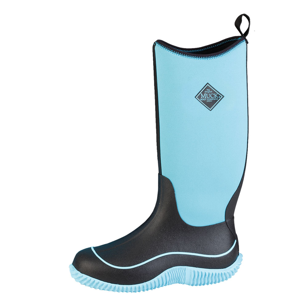 teal and black muck boots